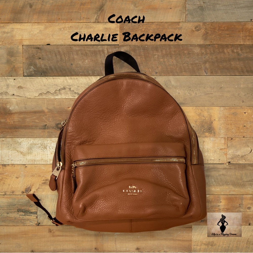 Coach Charlie Brown Leather Backpack